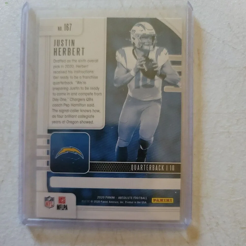 2020 Panini Absolute - Rookie Justin Herbert #167 (RC)